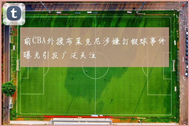 前CBA外援布莱克尼涉嫌打假球事件曝光引发广泛关注
